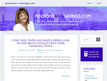 Tablet Screenshot of pensionsandsavings.com